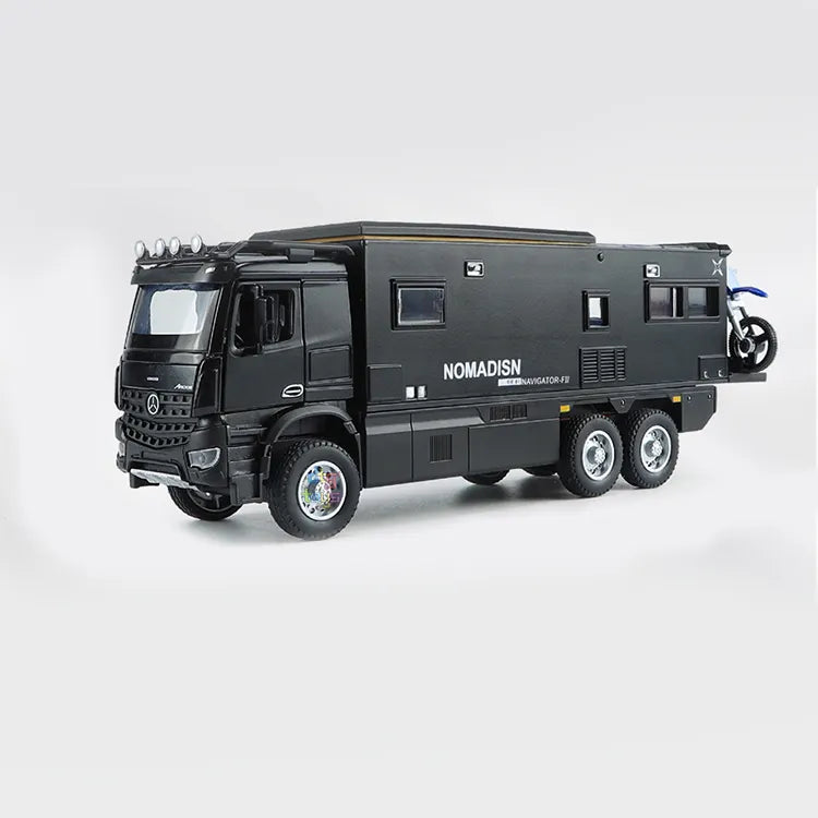 BIG SIZE MERCEDES-BENZ NOMADISON RV 1:24 DIE CAST MODEL CAR WITH DOOR OPENING ENGINE HOOD & TRUNK OPENING, PULL BACK ALLOY TOY CAR WITH LIGHT SOUND [SIZE:-23CM*8CM*6CM]【 MULTICOLOR 】