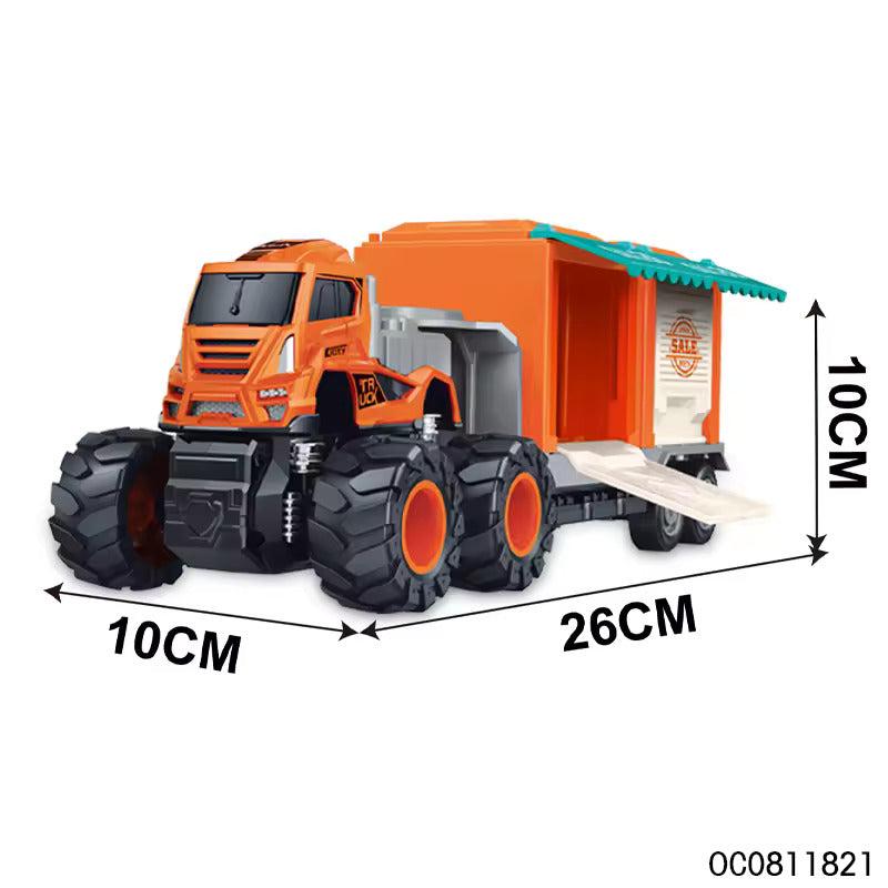 1:43 Metal Toys Alloy Diecast Truck Set Toy, Diecast Miniature Car Model (Pack of 1-Multicolor) (Salling Transport Truck)