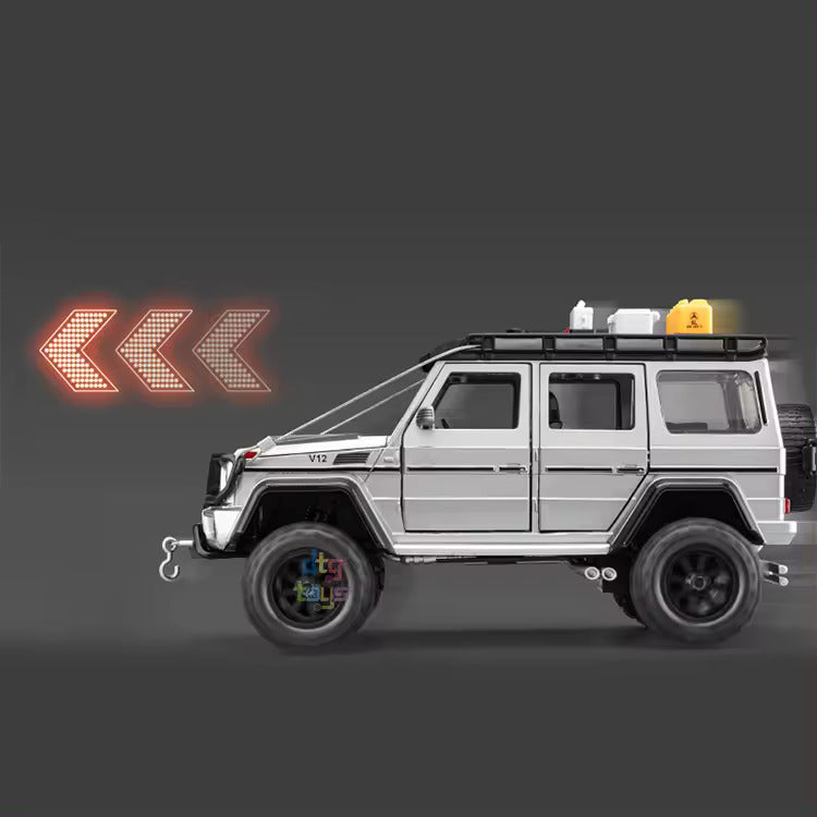 Mercedes-Benz Brabus G550 1:24 DIECAST METAL PULLBACK TOY CAR WITH OPENABLE DOORS & LIGHT, MUSIC BOYS CAR FOR KIDS BEST TOYS GIFTS TOYS FOR KIDS [SIZE:-24.5CM*11.3CM*10.6CM]【 MULTICOLOR 】