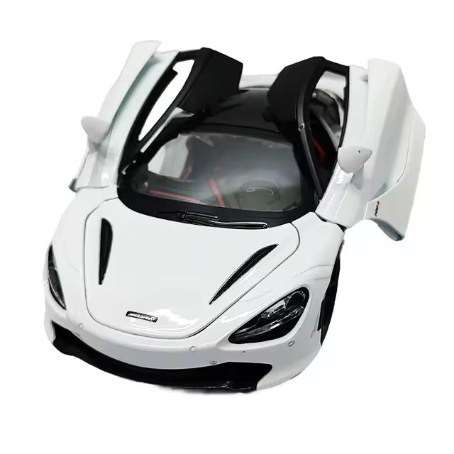 MC LAREN 1:24 DIECAST METAL PULLBACK TOY CAR WITH OPENABLE DOORS & LIGHT, MUSIC BOYS CAR FOR KIDS BEST TOYS GIFTS TOYS FOR KIDS [SIZE:-22CM*9CM*7CM]【 MULTICOLOR 】