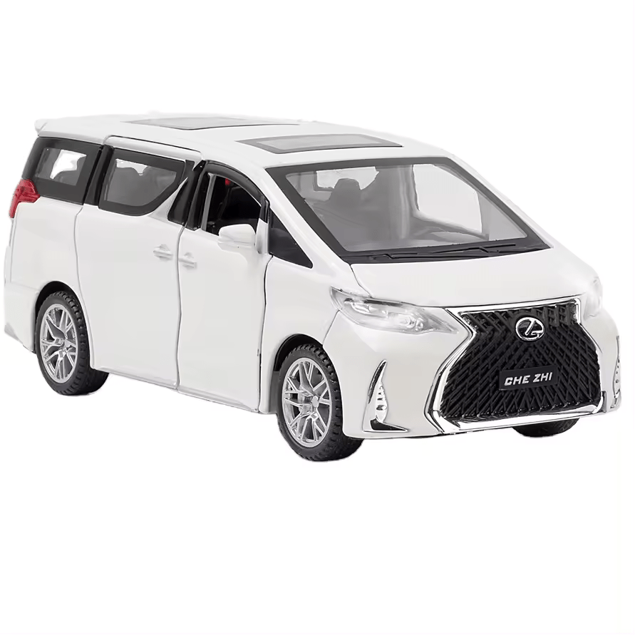 Toyota Lexus Lm300 White Scale Model Diecast Metalcar - All Size