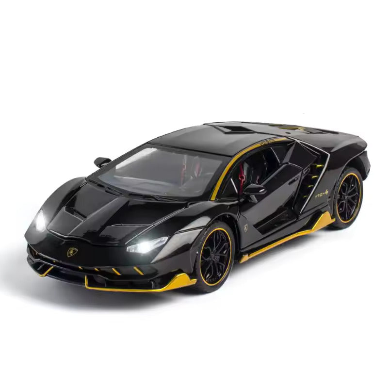 1:32 Scale Lamborghinii Die Cast Alloy Metal Car Model Pull Back Car For Children Toys Light & Sound(4 Color Design Available 1 Design Sending (Multicolor, Pack Of: 1)