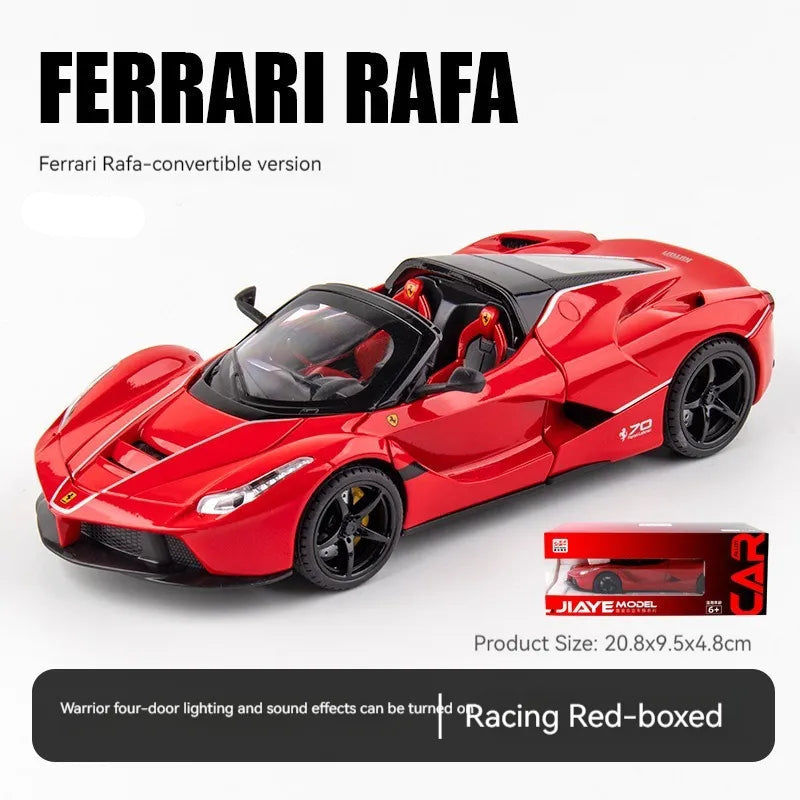 Big Size 1:24 Ferrari Rafa Roadster Sports Car Scale Model Diecast Metal Car