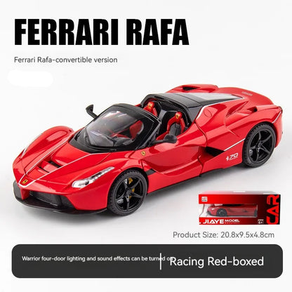 Big Size 1:24 Ferrari Rafa Roadster Sports Car Scale Model Diecast Metal Car