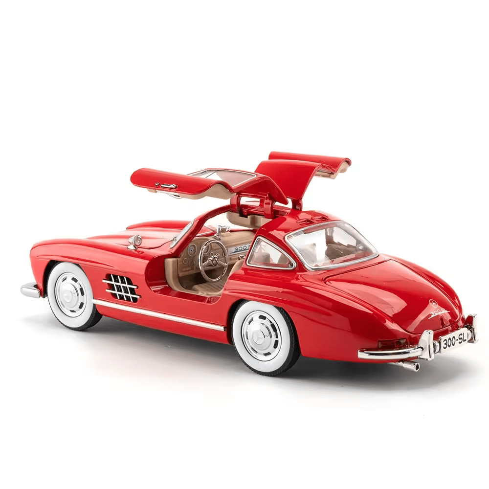 Mercedes-Benz 300SL Big Size 1:24 DIECAST METAL PULLBACK TOY CAR WITH OPENABLE DOORS & LIGHT, MUSIC BOYS CAR FOR KIDS BEST TOYS GIFTS TOYS FOR KIDS [SIZE:-22CM*9CM*7CM]【 MULTICOLOR 】