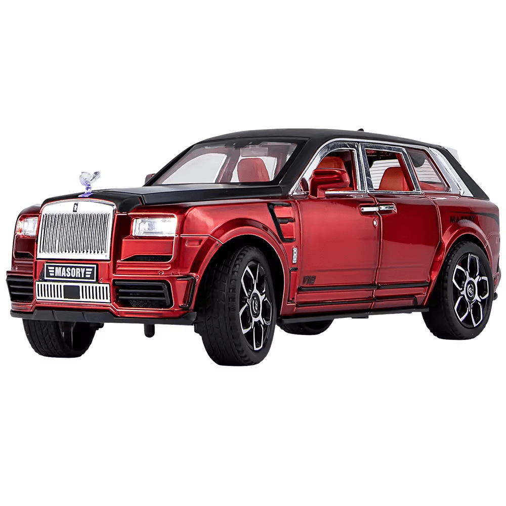 BIG SIZE ROLLS ROYCE CULLINAN MASORY 1:24 DIECAST METAL PULLBACK TOY CAR WITH OPENABLE DOORS & LIGHT, MUSIC BOYS CAR FOR KIDS BEST TOYS GIFTS TOYS FOR KIDS [SIZE:-22CM*9CM*8CM]【 MULTICOLOR】