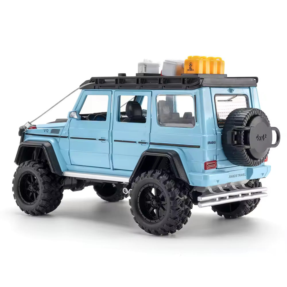 Mercedes-Benz Brabus G550 1:24 DIECAST METAL PULLBACK TOY CAR WITH OPENABLE DOORS & LIGHT, MUSIC BOYS CAR FOR KIDS BEST TOYS GIFTS TOYS FOR KIDS [SIZE:-24.5CM*11.3CM*10.6CM]【 MULTICOLOR 】