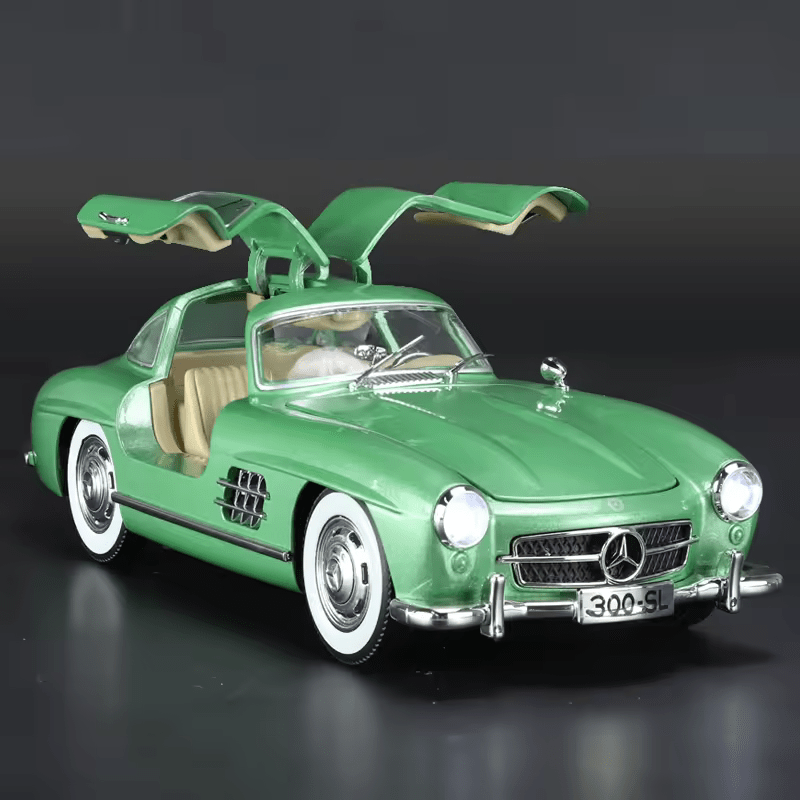 Mercedes-Benz 300SL Big Size 1:24 DIECAST METAL PULLBACK TOY CAR WITH OPENABLE DOORS & LIGHT, MUSIC BOYS CAR FOR KIDS BEST TOYS GIFTS TOYS FOR KIDS [SIZE:-22CM*9CM*7CM]【 MULTICOLOR 】