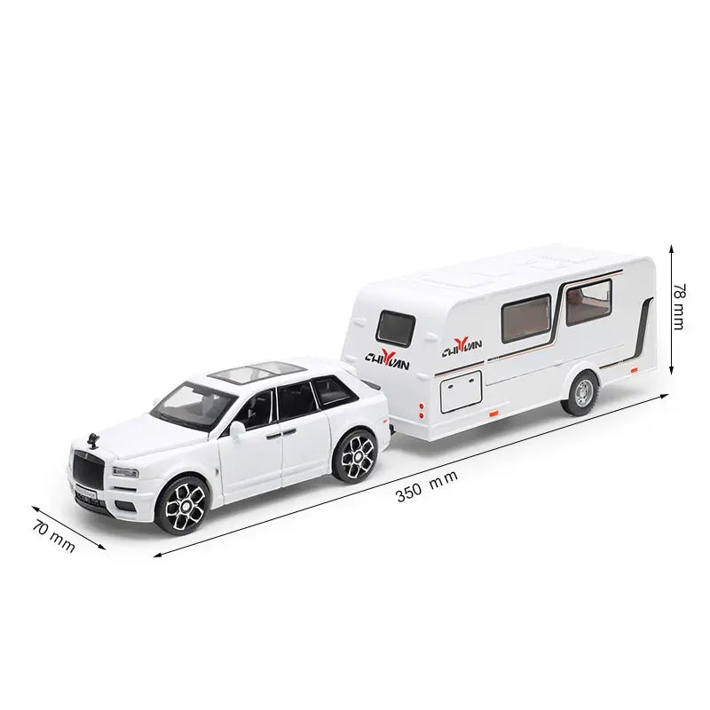 Rolls Royce Cullinan Trailer Scale Model Diecast Metalcar - All Size