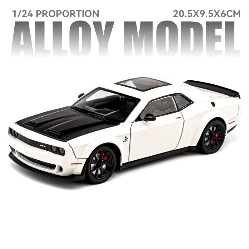 Dodge Challenger Hellcat Scale Model Diecast Metal Car - All Size
