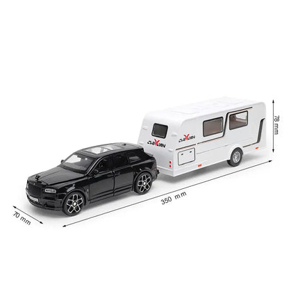 Rolls Royce Cullinan Trailer Scale Model Diecast Metalcar - All Size