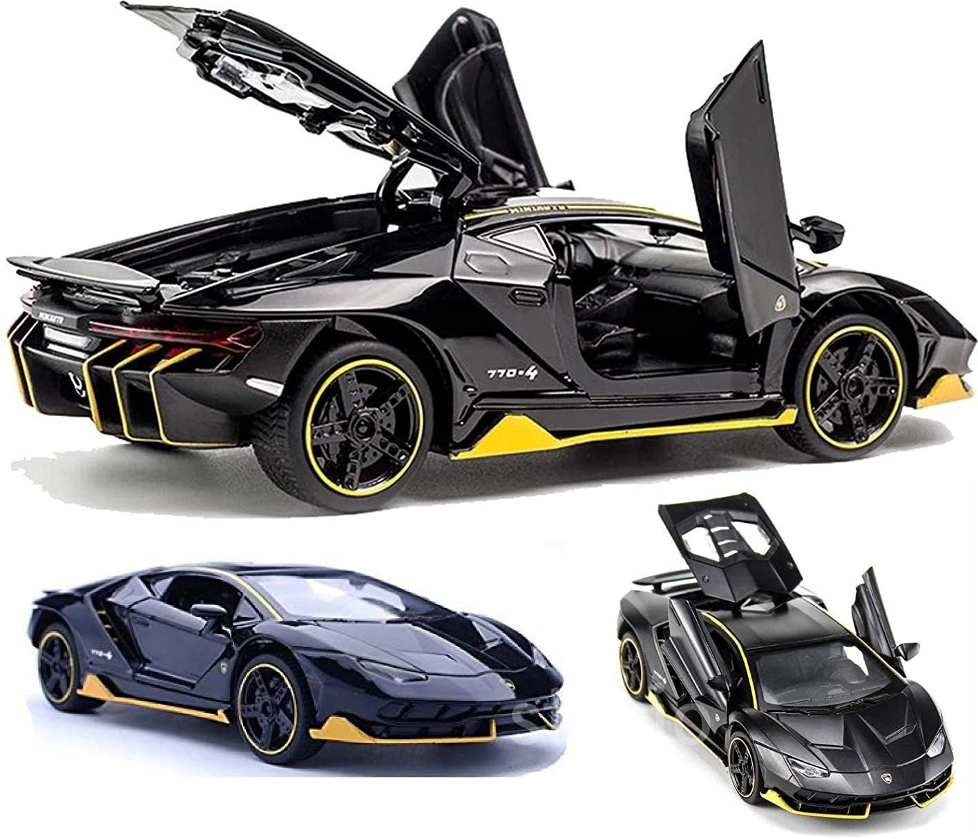 1:32 Scale Lamborghinii Die Cast Alloy Metal Car Model Pull Back Car For Children Toys Light & Sound(4 Color Design Available 1 Design Sending (Multicolor, Pack Of: 1)