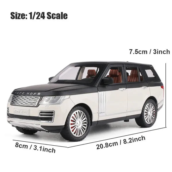 RANGE ROVER BIG SIZE 1:24 DIECAST METAL PULLBACK TOY CAR WITH OPENABLE DOORS & LIGHT, MUSIC BOYS CAR FOR KIDS BEST TOYS GIFTS TOYS FOR KIDS [SIZE:-22CM*9CM*7CM]【 MULTICOLOR 】