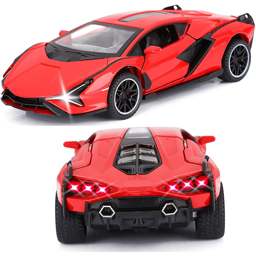 1:32 Metal Car Lamborghini Sian Die Cast Alloy Light & Sound Multicolor (Multicolor, Pack Of1)