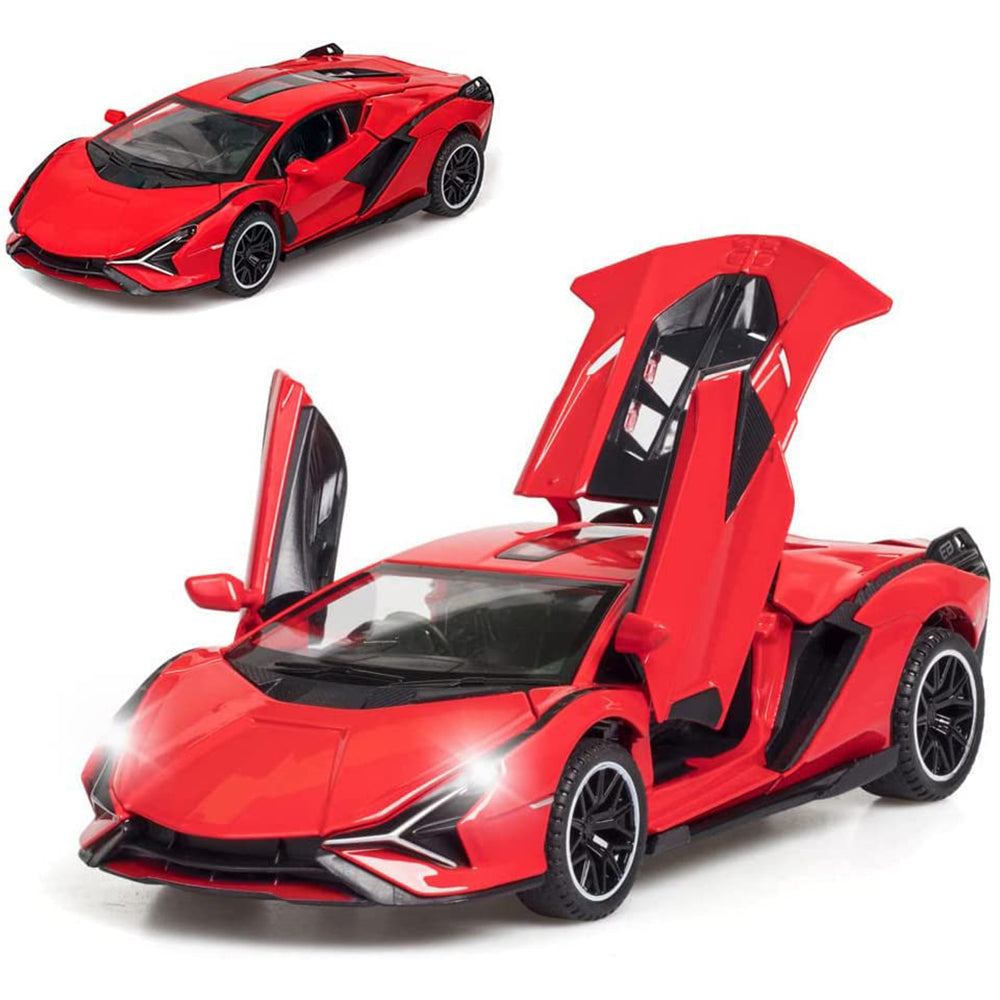 1:32 Metal Car Lamborghini Sian Die Cast Alloy Light & Sound Multicolor (Multicolor, Pack Of1)