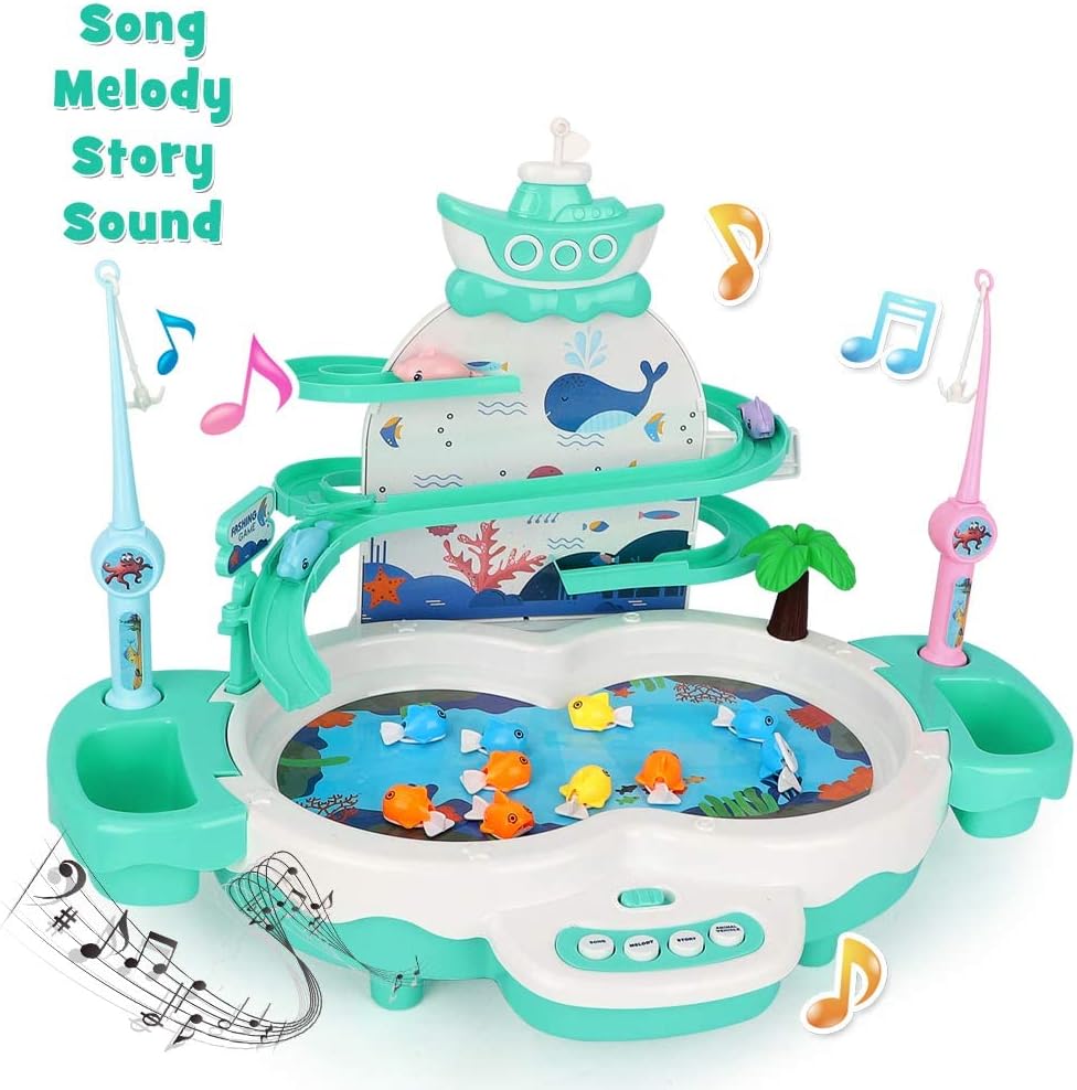 Premium Magnetic Baby Fishing Toy Set, 3 in 1 Fishing Game