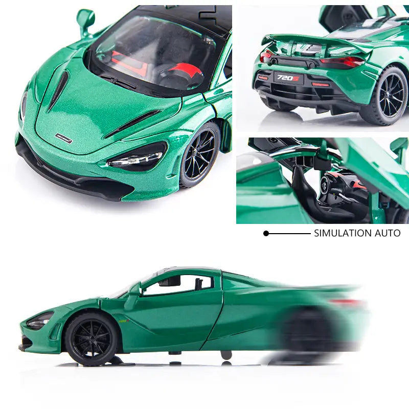 Mc-Laren 720s Die Cast 1:32 Alloy Metal Car [Size : ‎15Cm*5.5Cm*5Cm]