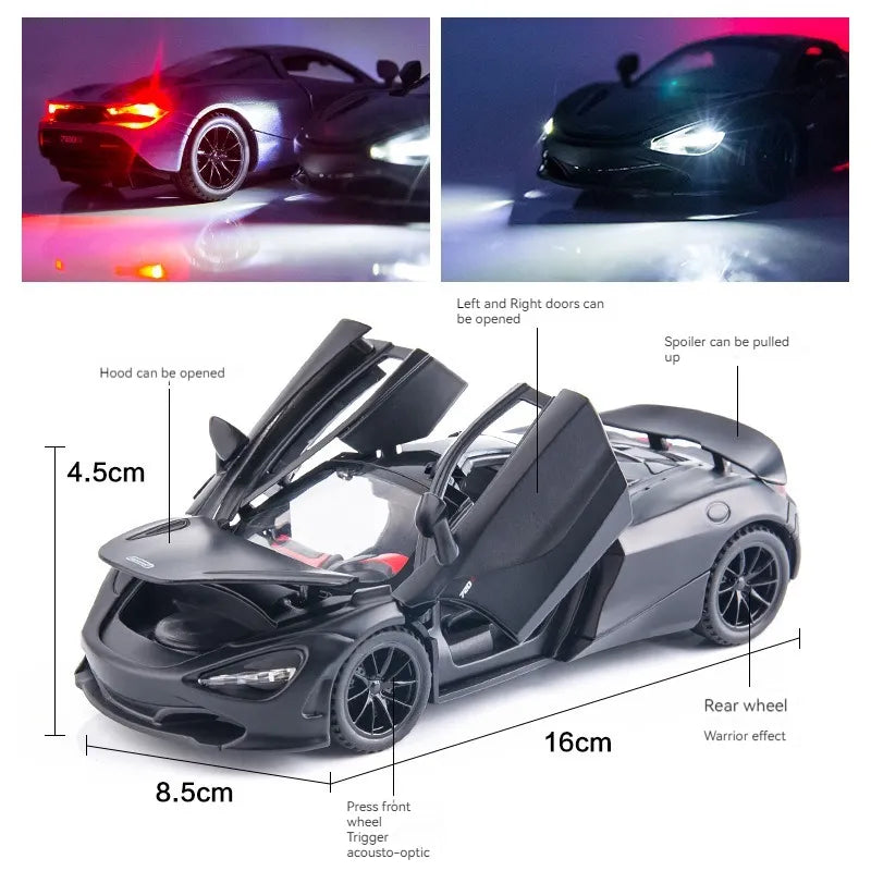 Mc-Laren 720s Die Cast 1:32 Alloy Metal Car [Size : ‎15Cm*5.5Cm*5Cm]