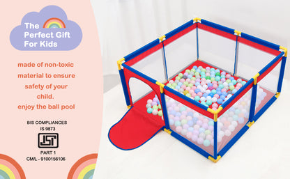 Premium Jumbo Size Ball Pool For Kids Indoor And Outdoor, Multicolor(Balls Not Included) (101Cm X 101Cm X 64Cm)