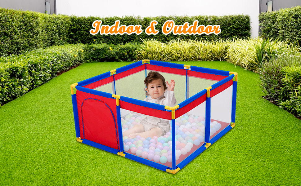 Premium Jumbo Size Ball Pool For Kids Indoor And Outdoor, Multicolor(Balls Not Included) (101Cm X 101Cm X 64Cm)