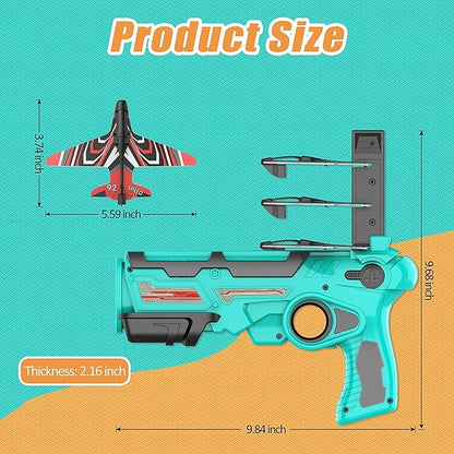 Premium Airplane Launcher Toy Catapult Aircrafts Gun with 4 Foam Aircrafts