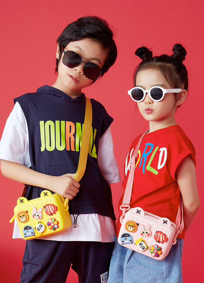 Premium Cartoon  Children's  Soft Silicone Bag [Yellow, Red]