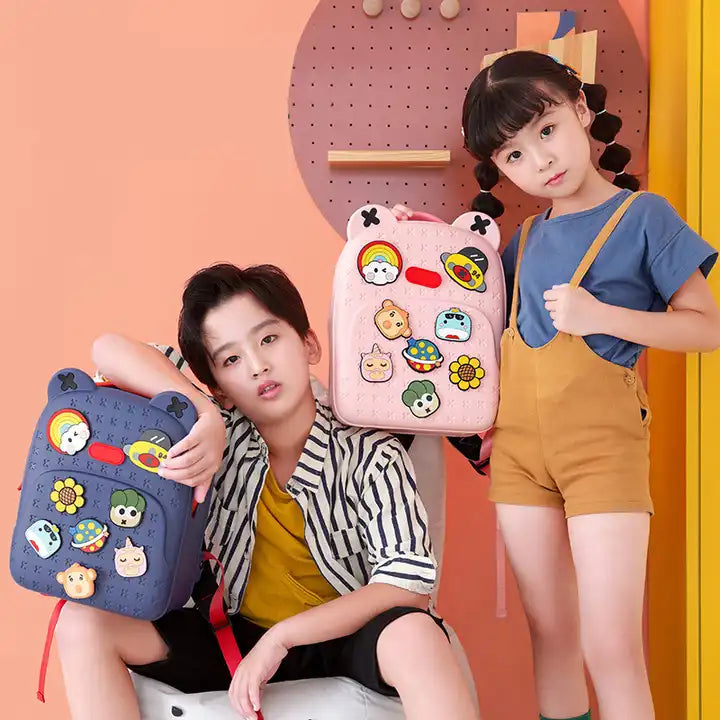 Premium Kids Backpack - Vibrant Design & Durable - Perfect for School & Travel [Pink, Yellow, Blue]