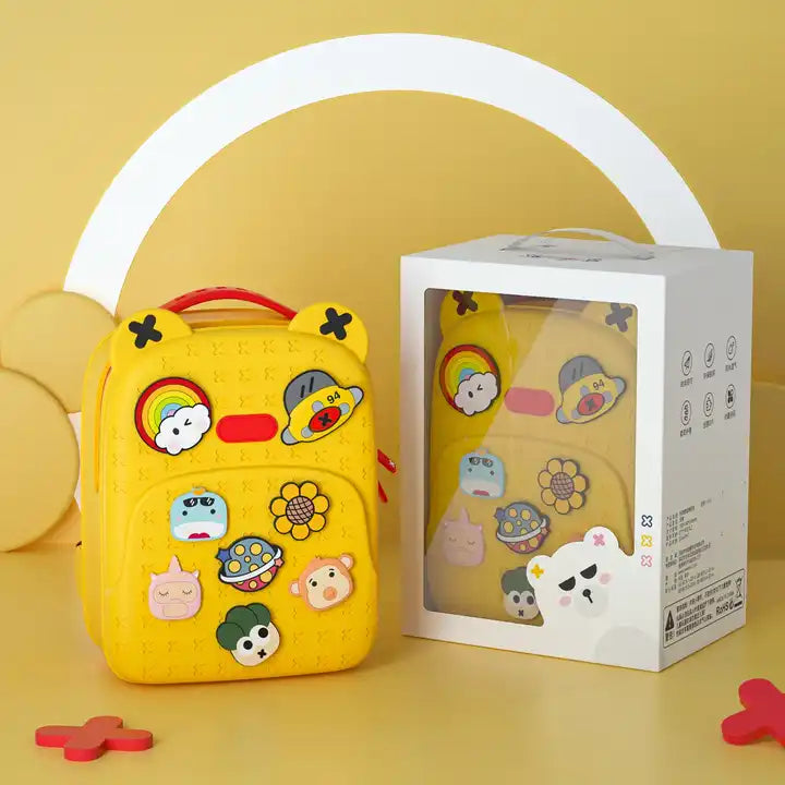 Premium Kids Backpack - Vibrant Design & Durable - Perfect for School & Travel [Pink, Yellow, Blue]