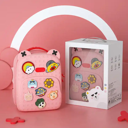 Premium Kids Backpack - Vibrant Design & Durable - Perfect for School & Travel [Pink, Yellow, Blue]