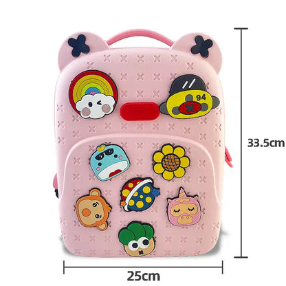 Premium Kids Backpack - Vibrant Design & Durable - Perfect for School & Travel [Pink, Yellow, Blue]
