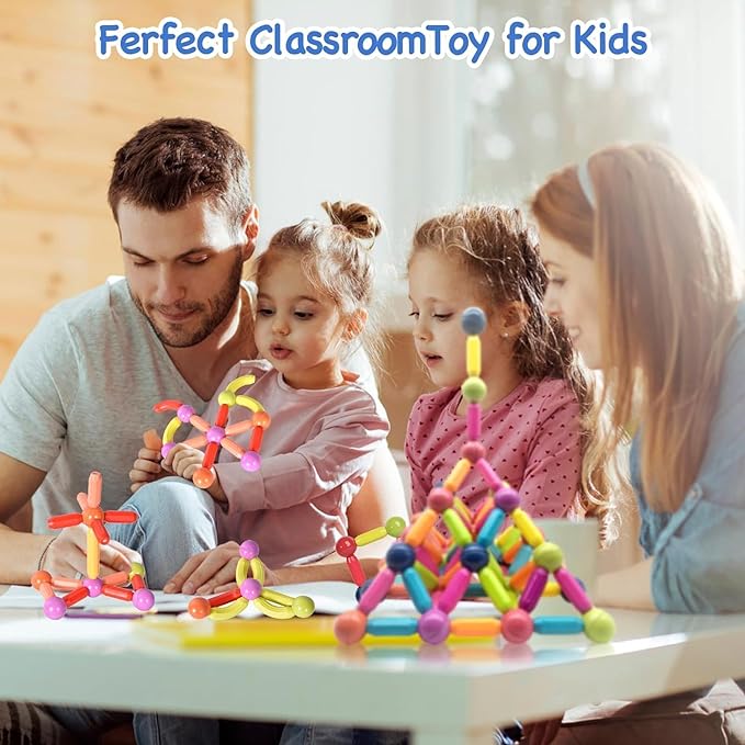 Premium Magnetic Building Stick For Kids Early Learning & Development