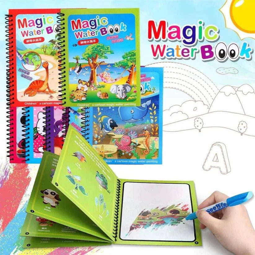 Premium Reusable Magic Water Quick Dry Book- (Pack Of 4 Books)