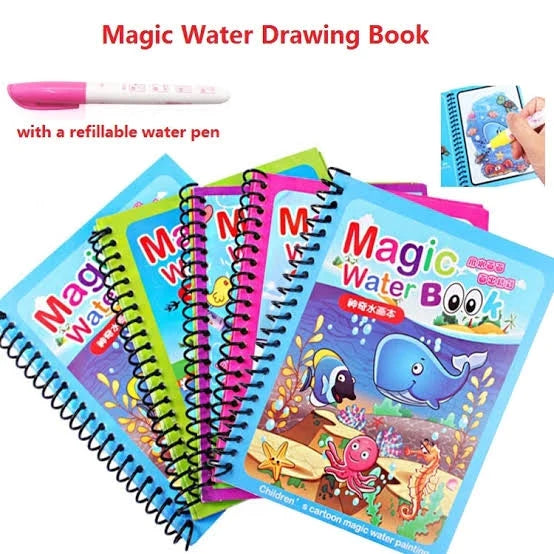 Premium Reusable Magic Water Quick Dry Book- (Pack Of 4 Books)