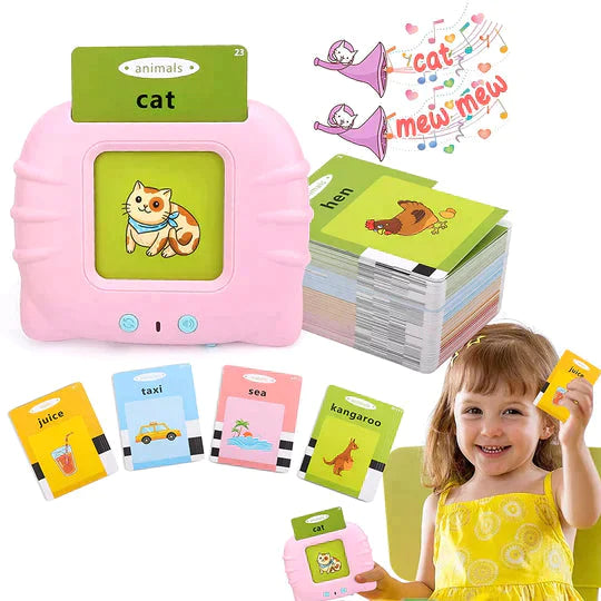 Premium Talking Flash Cards - Montessori Toys Flash Cards (224+ words)