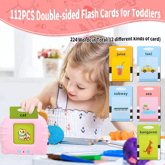 Premium Talking Flash Cards - Montessori Toys Flash Cards (224+ words)