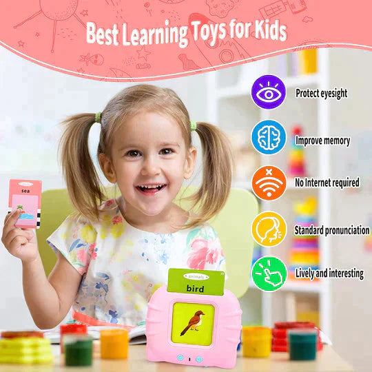 Premium Talking Flash Cards - Montessori Toys Flash Cards (224+ words)