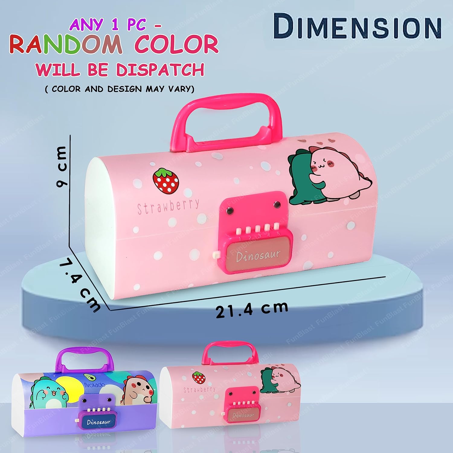 Premium Unicorn School Kids Pencil Box with Lock