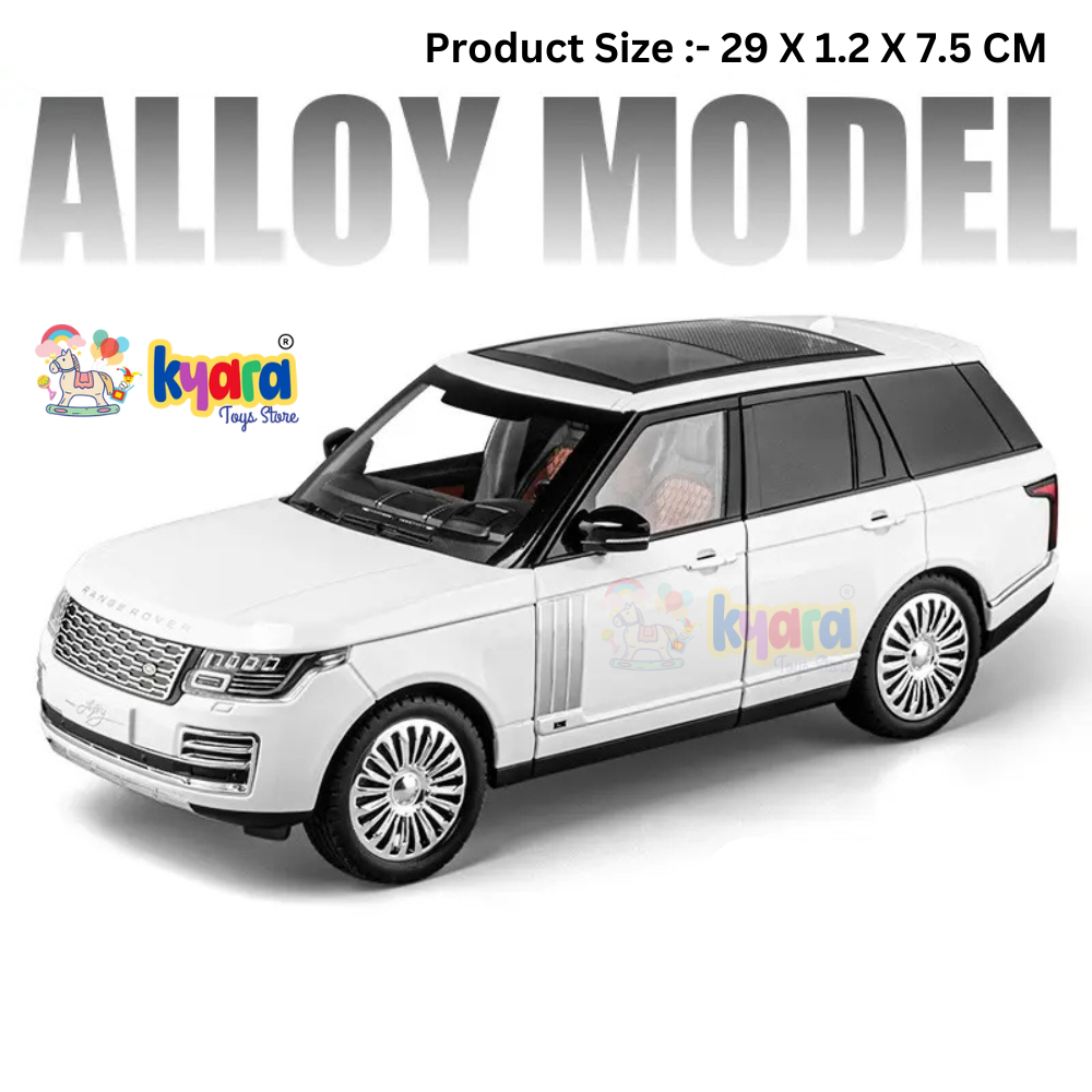BIG SIZE RANGE ROVER 1:18 DIECAST METAL PULL BACK DIECAST CAR WITH OPENABLE DOOR AND SOUND LIGHT, GIFTS TOYS FOR KIDS【 MULTICOLOR 】[SIZE : 28.7CM*13CM*10.5CM]