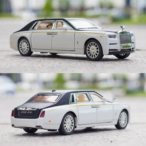 Rolls-Royce Phantom 1:32  Die Cast Metal Car  Light & Sound (White, Pack Of: 1)[Size :-17Cm * 5.5Cm * 4.2Cm ]