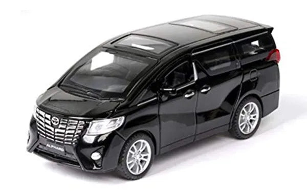 Toyota Alphard 1:32 Diecast Metal Pullback Toy Car With Openable Doors & Light, Music Boys Car For Kids Best Toys Gifts Toys For Kids 【 MULTICOLOR 】[Size:-15.5Cm*6Cm*6Cm]