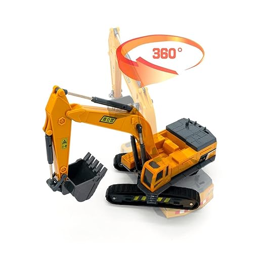 Unbreakable Excavator Crane Model Construction Engineering Vehicle Friction Powered 360 Moving Parts Inertia Toys Trucks Building Vehicles