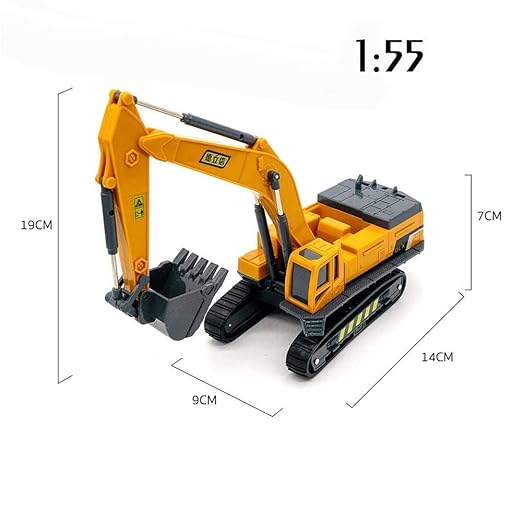 Unbreakable Excavator Crane Model Construction Engineering Vehicle Friction Powered 360 Moving Parts Inertia Toys Trucks Building Vehicles