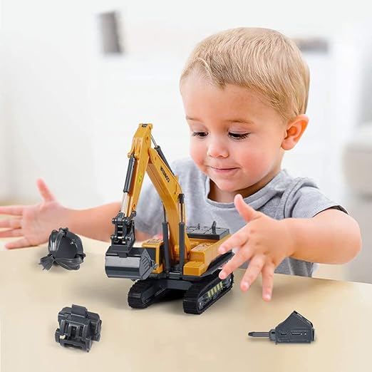 Unbreakable Excavator Crane Model Construction Engineering Vehicle Friction Powered 360 Moving Parts Inertia Toys Trucks Building Vehicles