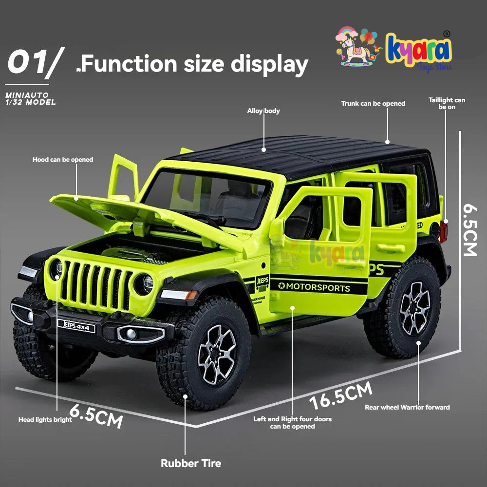 Wrangler Rubicon Thar Jeep Scale Model  Metal Car- All Model