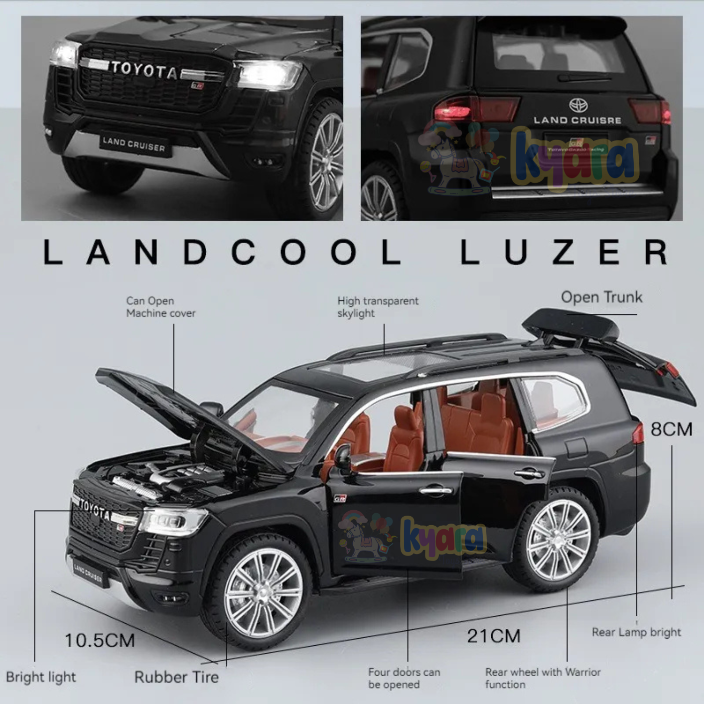 Toyota Land Cruiser Gr Suv Scale Model Diecast Metalcar - All Size