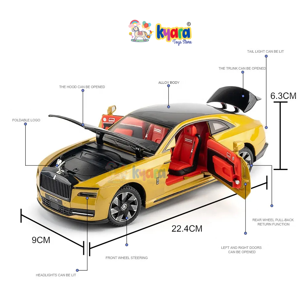 Rolls Royce Spectre  Scale Model Diecast Metalcar - All Size