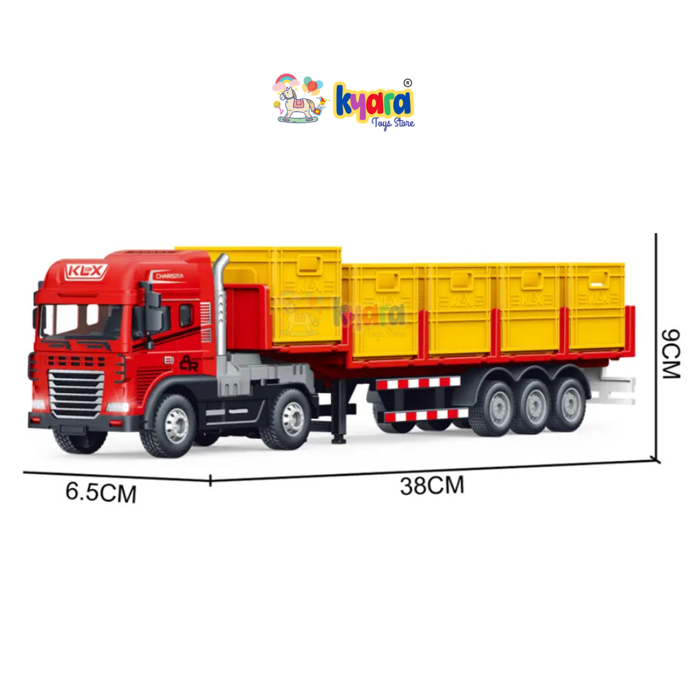 NEW DESIGN ALLOY INERTIA FRICTION POWER TRANSPORT TRAILER TOY TRUCK TRANSPORT CAR CARRIER TOY WITH STORAGE BOX