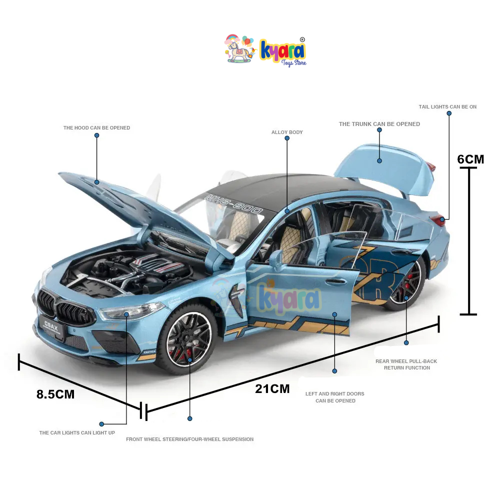 Bmw M8 800 Supercar Scale Model Diecast Metalcar - All Size