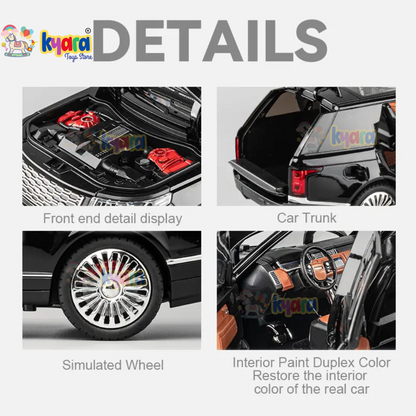 BIG SIZE RANGE ROVER 1:18 DIECAST METAL PULL BACK DIECAST CAR WITH OPENABLE DOOR AND SOUND LIGHT, GIFTS TOYS FOR KIDS【 MULTICOLOR 】[SIZE : 28.7CM*13CM*10.5CM]
