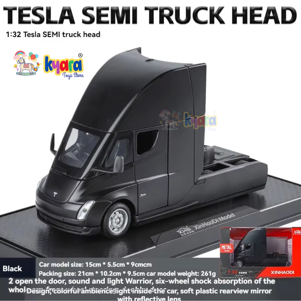 Tesla Semi Truck Head Scale Model Diecast Metalcar - All Size